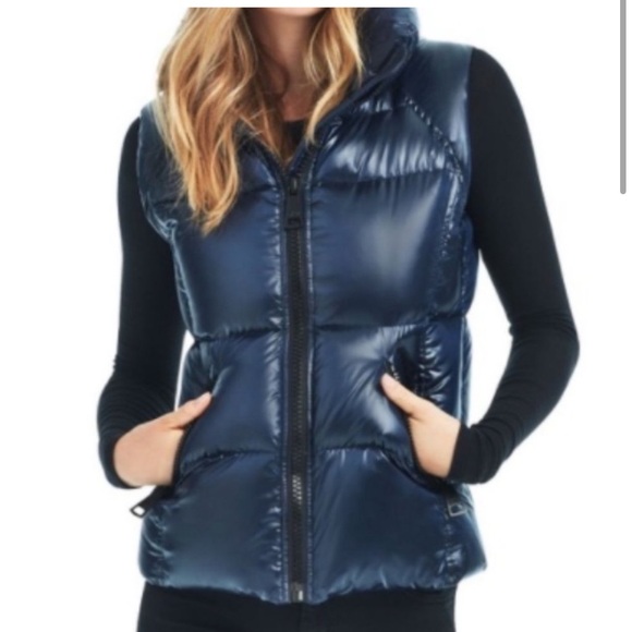 SAM. Navy Down Puffer Vest M - Picture 1 of 4